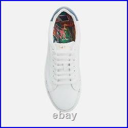 Paul Smith Mens Basso Artist Studio White Leather Trainers Uk 7 New In Box £325