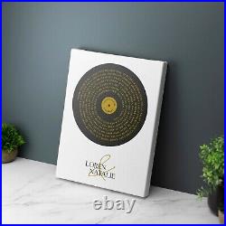 Personalised Song Lyrics Vinyl Record Canvas Wall Art LP Print Deep Frame Canvas