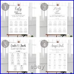 Personalised Wedding Seating Plan Planner Table Plans Signs Seating Chart