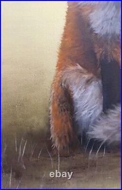 Phoenix of the Fields, Golden Fox (2023) Original Artwork Oil Painting not Print