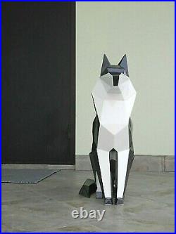 Polygon steel sculpture Wolf