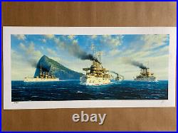 PreDreadnaught battleship Naval artprint Teddys Great White Fleet by Stan Stokes