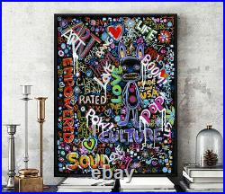 Prints, Posters, Graffiti Painting Art Abstract Modern Graphic Hip Hop Gift Ideas