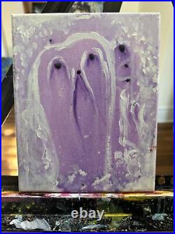 Purple & White Creature Signed By Artist Brian Clark