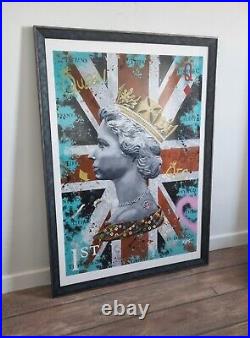 Queen of Diamonds print Elizabeth II Wall Art Artwork gift poster painting the