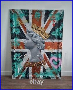 Queen of Diamonds print Elizabeth II Wall Art Artwork gift poster painting the