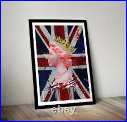 Queen of Hearts 2 print Elizabeth II Wall Art Artwork gift poster painting the