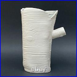 RARE Anthropologie Sherry Olsen Artist Wild Woodland Tree Stump Ceramic Vase 9
