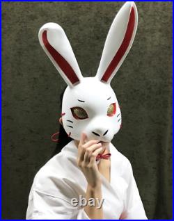 Rabbit Mask White Gothic Cosplay Unisex FRP Festival Halloween JPN Artist
