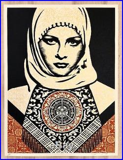 Rare Arab Woman Artist Proof Silk Screen Print by Shepard Fairey Signed 18 X 24