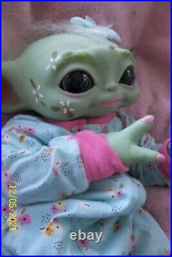 Reborn Alien Yoda Girl Alternative Artist Doll Mythical Fantasy Baby Newborn