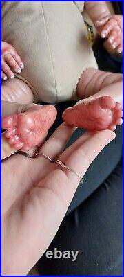 Reborn Baby Doll With White Mohair And White Eyelashes