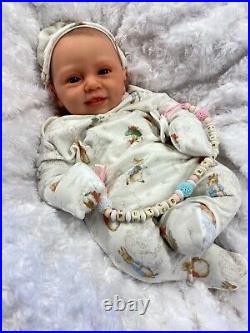 Reborn Baby Girl Art Doll Cuddle Baby 20 Inch Peter Rabbit Outfit Uk Artist