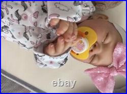 Reborn Baby Lifelike Doll Lotty Sleeping Outfit Magnetic Dummy Newborn Nines