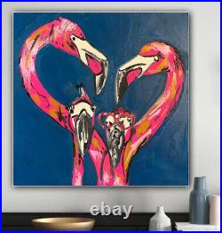 Richter Style Modern Abstract Oil Painting On Canvas 51x51cm? Family Love Tate