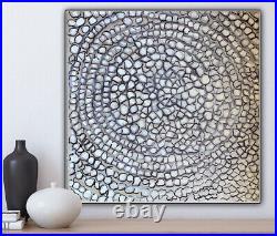 Richter Style Modern Original Abstract Oil Painting On Canvas 45cm x 45cm Stones