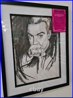 Robbie Williams Take That Framed drawing sketch picture Original Wall Art