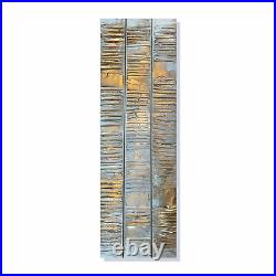 Set of 3 x Stunning Textured Gold and White canvases direct from the artist