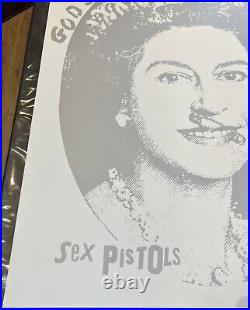 Sex Pistols Jamie Reid Queen ORIGINAL Signed Print 1997 + COA Punk Banksy PIL