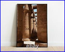 Shadows of Karnak, Luxor Wall Art Decor Poster, Canvas, Framed Print Egypt
