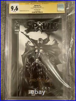 Spawn #1 Cgc-ss 9.6 Black & White Ed Signed By Orig Artist Todd Mcfarlane 1997