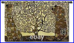 Stoclet Frieze Tree of Life Large Tapestry Wall Art Hanging For Decor 53x90 inch