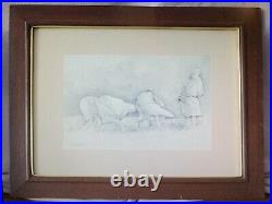 Stunning Black & White Drawings/Painting In The Field Signed By Artist 1994