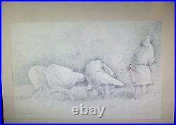 Stunning Black & White Drawings/Painting In The Field Signed By Artist 1994