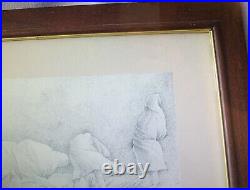 Stunning Black & White Drawings/Painting In The Field Signed By Artist 1994