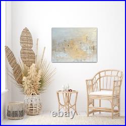 Stunning Original Textured Gold & White Canvas Painting Kerry Bowler