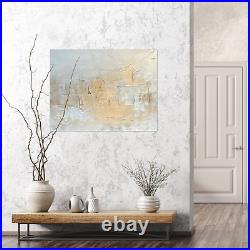Stunning Original Textured Gold & White Canvas Painting Kerry Bowler