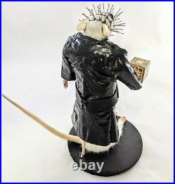 Taxidermy Pinhead Rat. White Rat in Pinhead Costume with Lament Configuration Box