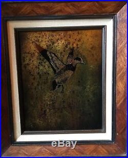 Texas Artist Jack White Gold Leaf Mallard Echruseos Painting