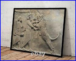 The Lion Hunt of Ashurbanipal Wall Art Decor Babylon-Assyrian-Akkadian-Sumerian