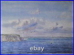 The Needles, IOW, Isle of Wight, Isle of White, I. O. W, Watercolour