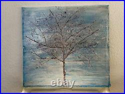 The silver tree Oil painting on Wood Modern Art Gallery