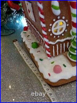 Tk Maxx Christmas Huge Candy Cane Light Up & Musical Gingerbread House RARE
