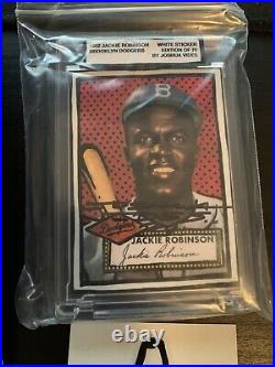 Topps PROJECT 2020 #98 JACKIE ROBINSON Artist Signed White AUTO /70 JOSHUA VIDES