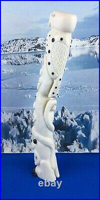 Tupilak. Inuit handicraft. Bone carving Greenland art. Artgreenland