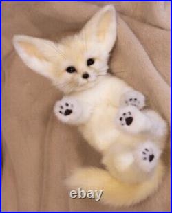 Unique OOAK Fennec Fox CubRealistic Artist Puppy Collector Toy Stuffed Animal