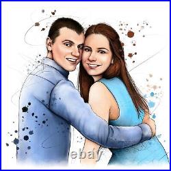 Valentine's Day Gift for Him or Her Custom Portrait from a Photo