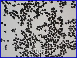 Very Large Black And White Dot Spot Abstract Original Landscape Canvas Painting