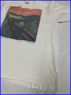 Vintage 1995 The Scream Edvard Munch Norwegian Painter Artist 90s T-Shirt Large