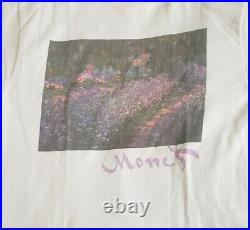 Vintage 90s Claude Monet The Artist's Garden at Giverny Painter Art Tee Shirt M