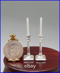 Vintage Alex Rothwell Sterling Candlesticks Artisan Dollhouse Miniature 112