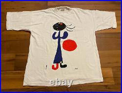 Vintage Artist Joan Miro 1996 Painting Vintage T Shirt Size L Art Dali RARE