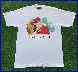 Vintage Authentic HALSTON ANDY WARHOL Art 1982 FAME IN FASHION Tee T-Shirt