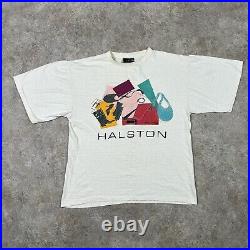 Vintage Halston Andy Warhol Tshirt Art 1982 Graphic Tee Fame In Fashion Crew