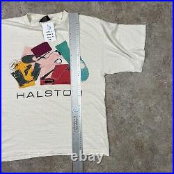 Vintage Halston Andy Warhol Tshirt Art 1982 Graphic Tee Fame In Fashion Crew