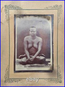 Vintage Indian Hindu Holy Man Black & White Picture Photograph Print Framed